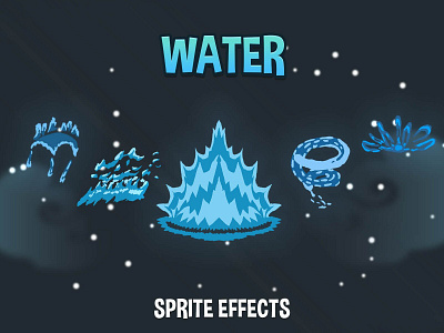 Free Water Effects Sprite Pack 2d art asset assets effects explosion game game assets gamedev illustration indie indie game set spine sprite sprites water