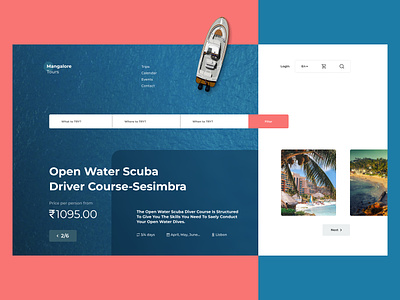 Landing Page for Scuba Diving Course landing page scuba scuba diving ui ui design website