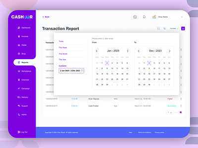 Transaction Report UI for Financial Clarity