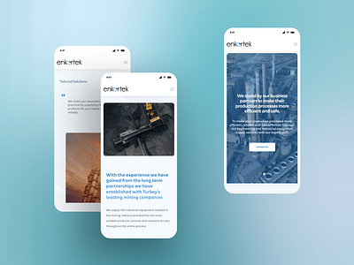 Enkortek | Mobile Experience - Energy Industry Website defence energy factory production ui ux web site