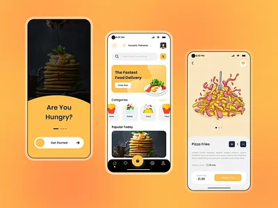 Food Delivery App UI Design app design figma food delivery app design product design ui ui design uiux user experience user interface ux visual design