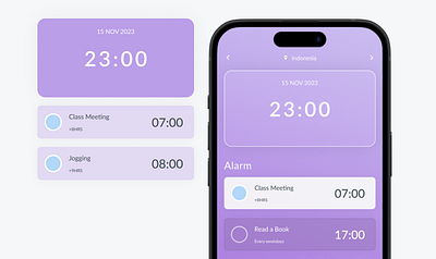 Simple Toggle Alarm Clock alarm clock design mobile app ui ux