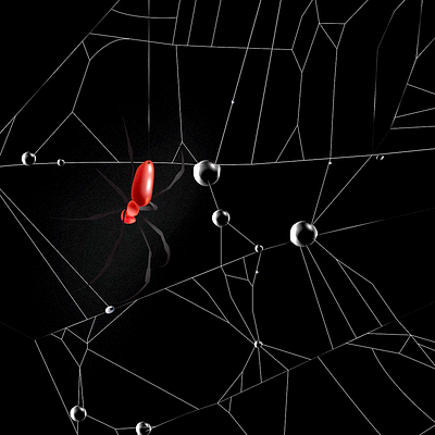 SPIDER illustration by Tarafa Mhfoud™ adobe ai animation art black creative creativedesign design drop graphic design horror illustration illustrator logo red spider tarafa ui vector water