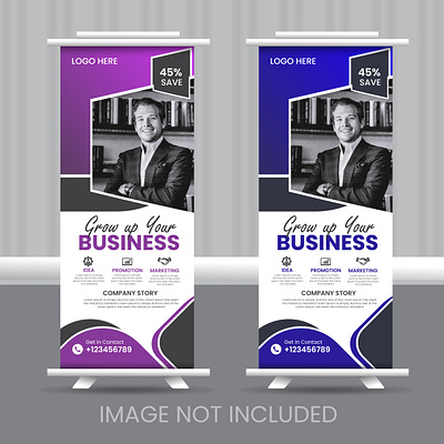 Roll Up Banner-Design abstract banner colorful banner template bg vect byzed ahmed creative rol up design graphic design new roll up banner poster roll up banner roll up deisgn stand banner stand roll up banner standeee