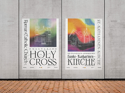 Holy Architecture Posters design gradient graphic design poster typography