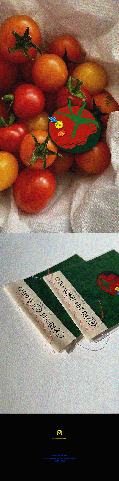 Fresh Tomato Card brand branding design drawing graphic design illustration typography