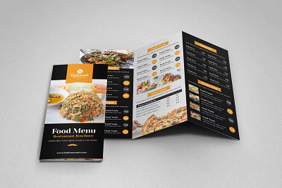 Tri Fold Menu Design branding graphic design