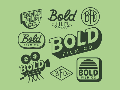 Bold film co. apparel badge design graphic design illustration lettering logo t shirt type