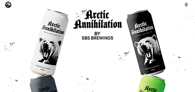Arctic Annihilation The Official Canned Water Of Nepal branding graphic design logo product design ui website design website development