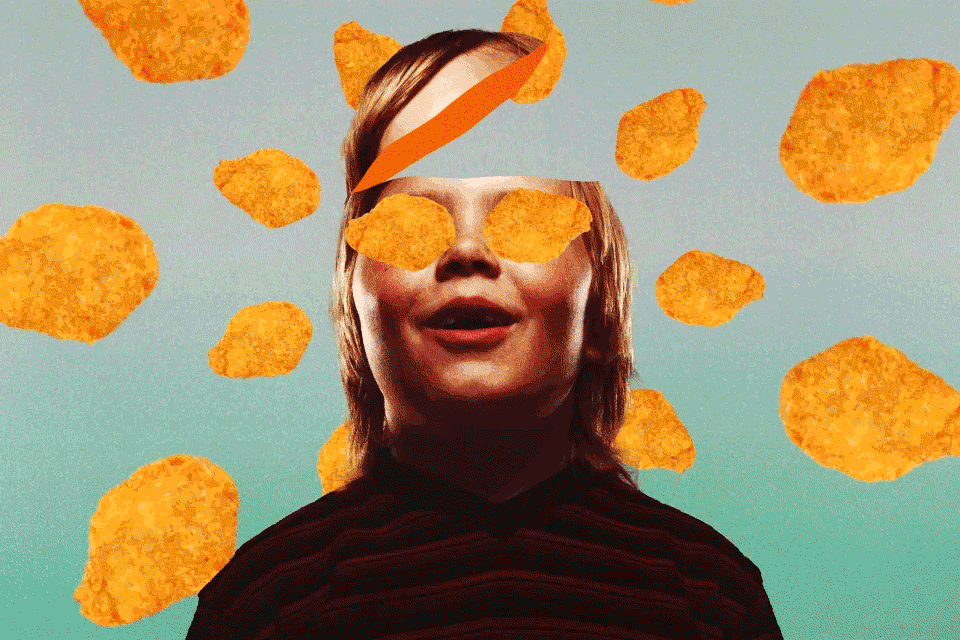 Yahoo! - "Why are kids so obsessed with chicken nuggets?" animation collage design gif motion retro vintage