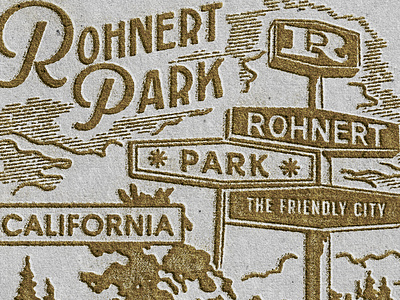 Rohnert Park badge design branding california illustration t shirt design vintage vintage badge