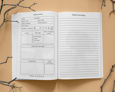 Hiking Log Book Interior amazon camping journal interior graphic design hiking log book interior hiking logbook hiking notebook kdp kdp amazon kdp design kdp interior kdp low content book kdp template kindle direct kindle direct publishing log book interior mountain climber planner mountains printable hiking book template template interior