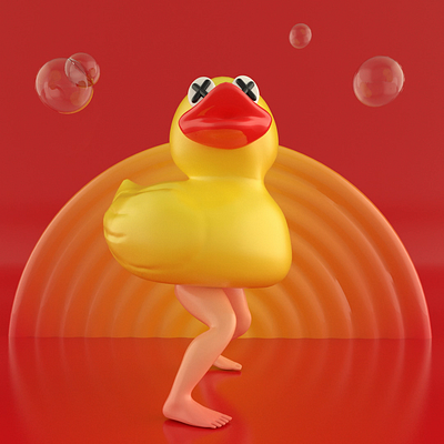 Dancing bird Ⅰ 🦆🦆🦆🎵🔈 3d 3d animation 3d illustration after effects animation bird c4d character character design cinema 4d dancing duck face gif graphic design happy loop motion graphics redshift zbrush