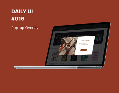Daily UI #016 (Pop-up Overlay) bookstore daily ui daily ui 16 newsletter offer pop up overlay sign up ui uiux design ux website
