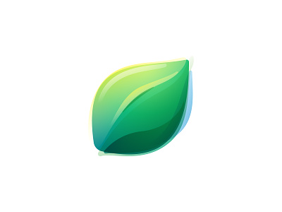 Green leaf eco logo. design eco green icon illustration leaf letter logo mark ui