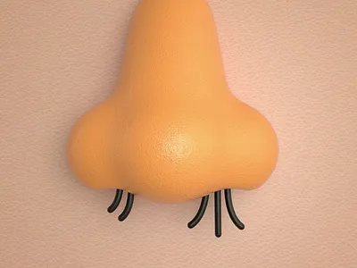 hi !👃👋 3d 3d animation 3d illustration after effects animation c4d character character design cinema 4d face fun gif graphic design happy hello hi humorous illustration loop motion graphics
