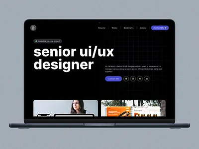 Portfolio Website Revamp 2023 clean landing page landing page ui personal personal website portfolio portfolio website ui uidesign uidesigner uiux uiux designer uiuxdesign userinterface web design website website ui