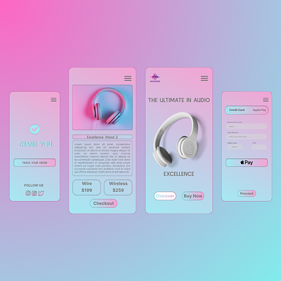 Headphones Website UI Design animation app design branding design figma graphic design illustration logo typography ui ui design ui designer uiux design ux designer ux research webflow website design wordpress