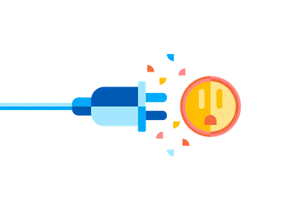 Maintenance Page Illustration design flat graphic design icon illustration maintenance plug power ui