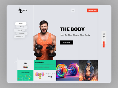 Fitness club Landing Page design fashion fashion landing page fitness fitness club landing page graphic design grow your business landing page ui