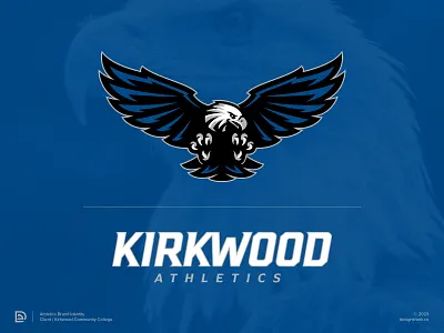 Official Kirkwood Eagles Branding athletics bold brand identity branding clean custom type eagle eagle logo eagle mascot logo logo design mascot mascot design mascot logo school branding sports sports branding sports logo visual identity