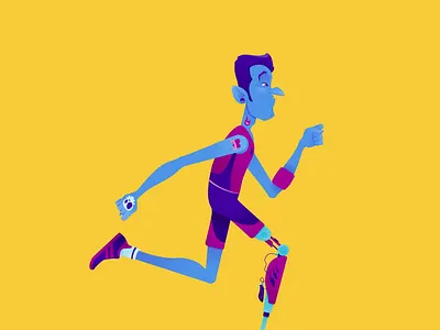 Walking Cycle after effects animation character design cycle illustration illustrator motion graphics procreate running walking cycle