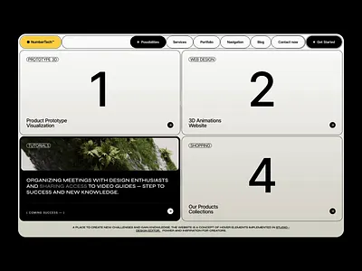 Numbers - Website Concept blog cms concept design landing page minimalist modern portfolio technology ui ux web web design webdesign website