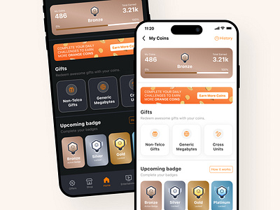 loyalty Program- My Orange App appdesign cleandesign creativedesign customerloyalty dailydesign designinspiration dribbbleshots interfacedesign loyaltyapp loyaltyprogram minimaldesign mobilerewards moderndesign offerdesign rewardsapp rewardsprogram telecomapp ui uidesign uxdesign