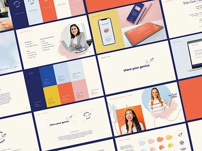 Share Your Genius Brand branding graphic design logo podcast spunky