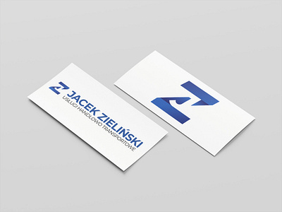 Logo for Jacek Zieliński Transport. branding design gradient graphic design logo transport vector