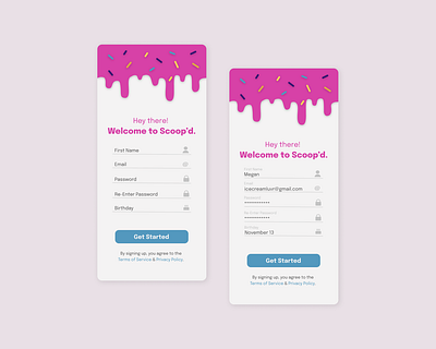 DailyUI Day 01 - Sign Up ui ux