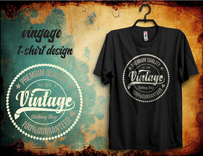 Vintage T-Shirt Design vintage style