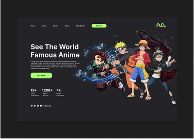 Anime Website animation anime anime website app app design cartoon website