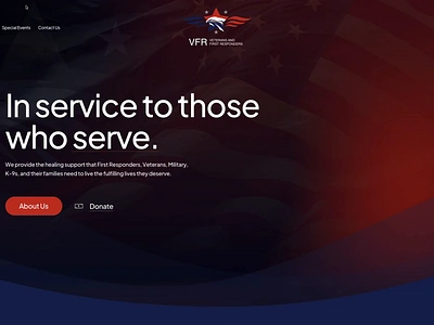 VFR Website Design patriotic ui ux web design