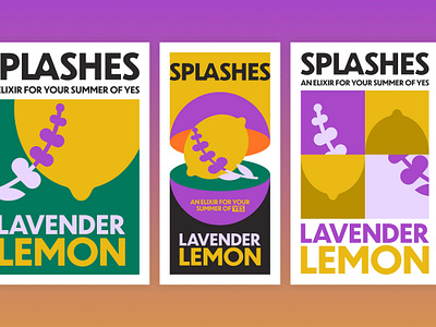 Splashes Craft Cocktails: Identity, Website, & Campaign bauhaus bottles branding coaster coasters craft cocktail donation fundraiser giving back labels lavender lemon logo merch non profit pancreatic cancer awareness social media swag visual identity website