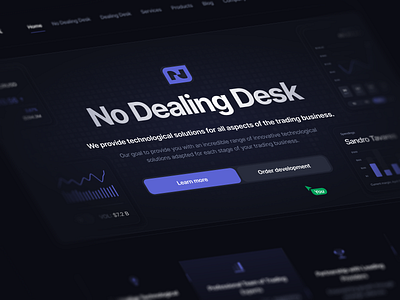 MAIN SCREEN - HOME PAGE - Site design landing ndd trading ui ux