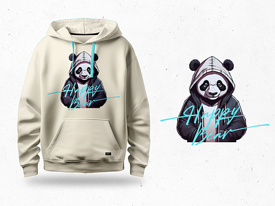 Happy Bear Logo and Hoodie apparel brandidentity branding clothing design graphic graphic design hoodie illustration logo ui ux vector