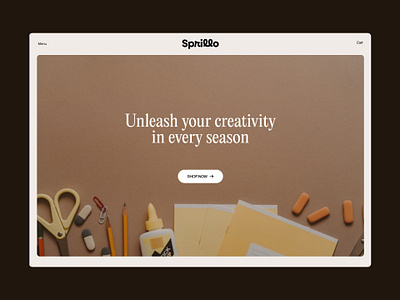 Sprillo Stationery Brand Website animation awwwards branding clean ecommerce hero serif stationery ui webflow website