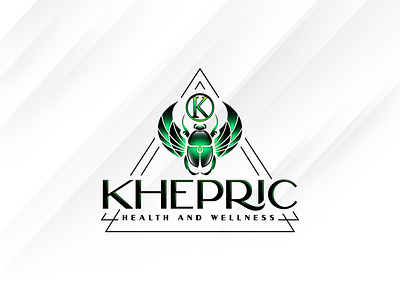 Khepric Supplements Logo Design beetle branding egyptian graphic design health khepri label logo package scarab vector wellness