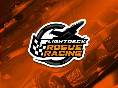 Flightdeck RogueRacing Logo Design branding flight graphic design illustration jet logo plane racing simulator speed typography vector