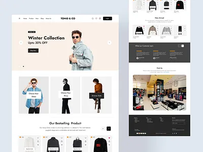 E-commerce Web Site Design: Landing Page / Home Page UI Design app clothing clothing brand clothing store dashboard e commerce e commerce design e commerce landing page e commerce store landing page online shop online store shopify shopping shopping store store ui ux wix wordpress