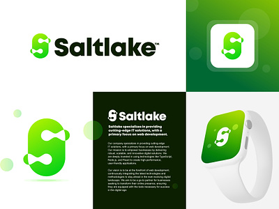 Saltlake ai app branding creative logo gradient logo logo logo design logo mark modern logo s letter logo s logo s tech logo s technology logo software software logo trendy logo ui vector web website