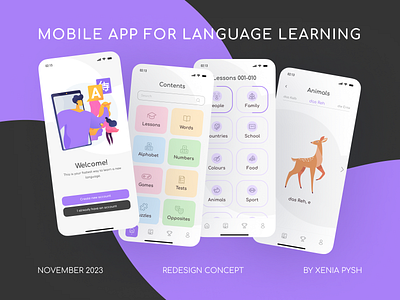 Language App Redesign mobile app ui ux