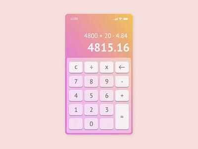 DailyUI Day 04 - Calculator ui ux