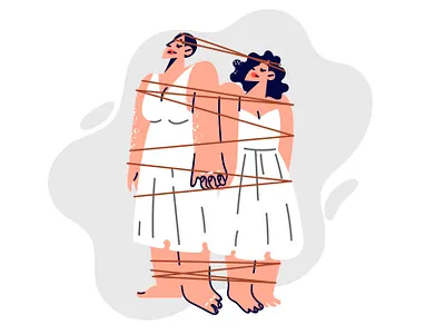 Kizuna color design funny graphic design illustration