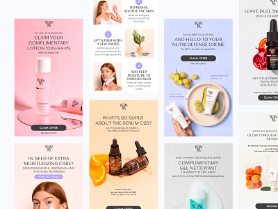 Email Design - Yon-Ka Cosmetics - UI kit branding email email design email design ideas email design inspirations email marketing mobile design refonte refonte design ui ui kit ux web design