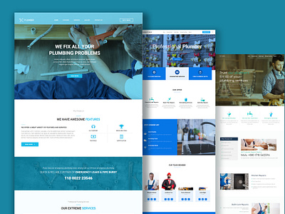 Plumber Services landing page creative website custom website design figma to wix graphic design landing page modern website plumber professional web redesign web responsive web technical we design ui uiux ux web design