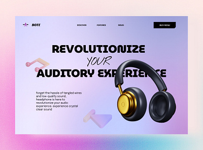 BOTE landing page design uiux inspiration graphic design landingpage logo ui ux web