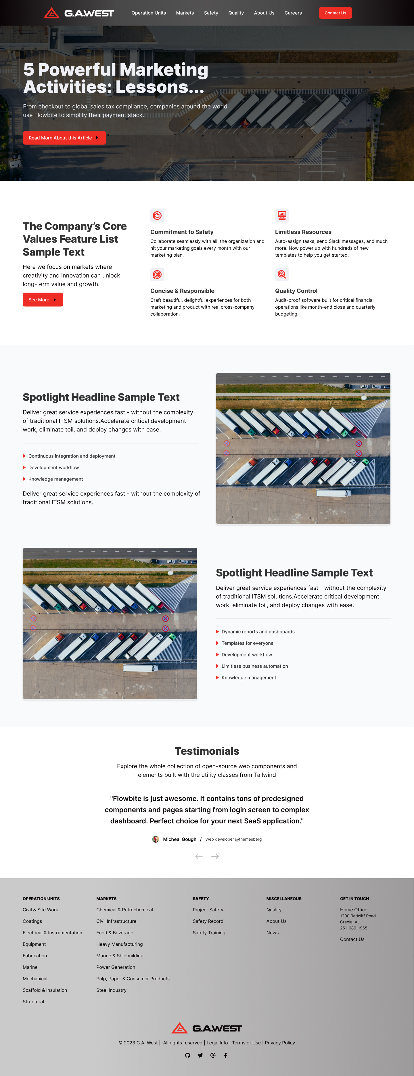 G.A. West alabama design ui ux web