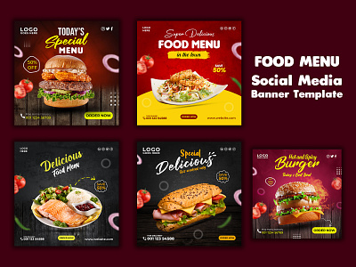 Restaurant Food Menu Social Media Instagram Template ads advertising branding design food menu food social media post foods graphic design istagram post logo marketing menu motion graphics post restaurant sichonnu social media social media post social media template socialmedia